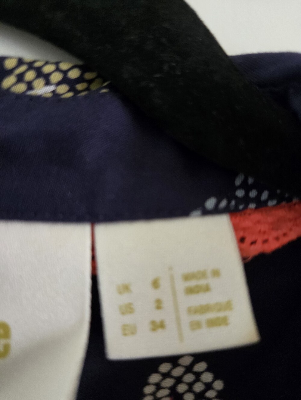 Maeve Women’s Navy Floral Button-Up Blouse - Picture 3 of 3
